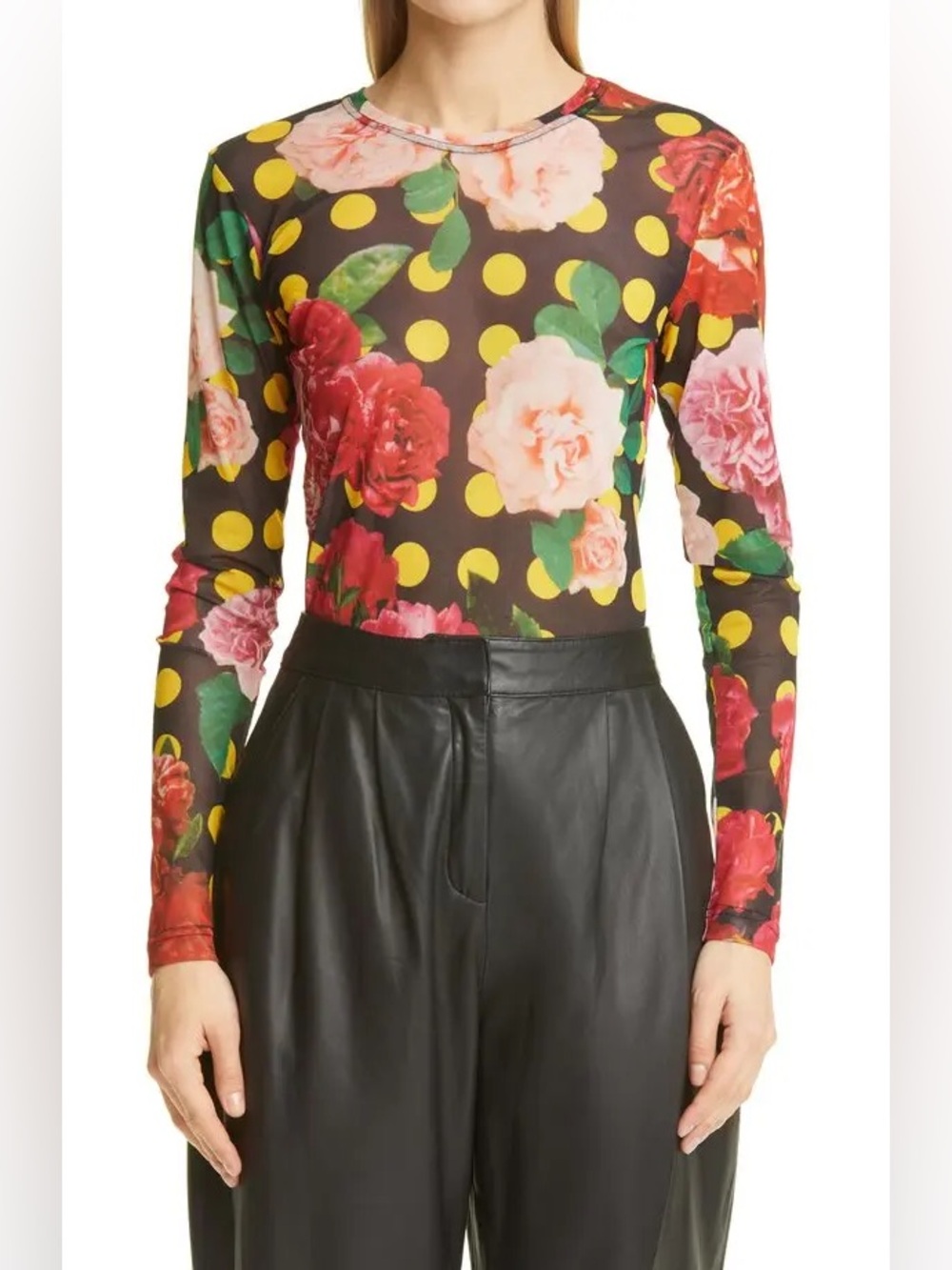 Molly Goddard Floral Mesh Shirt